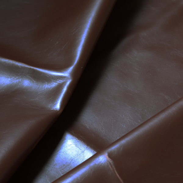 Padua Faux Leather Glossy Effect In Dark Brown Colour CTR-1369