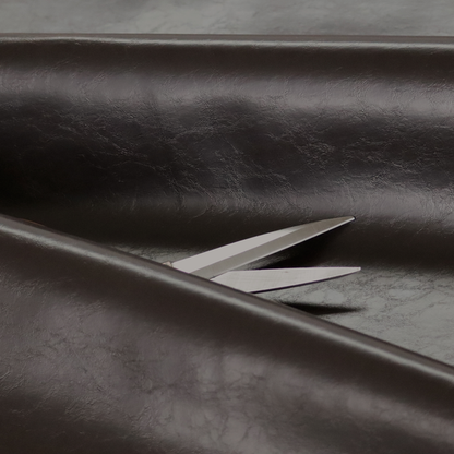 Padua Faux Leather Glossy Effect In Chocolate Brown Colour CTR-1371