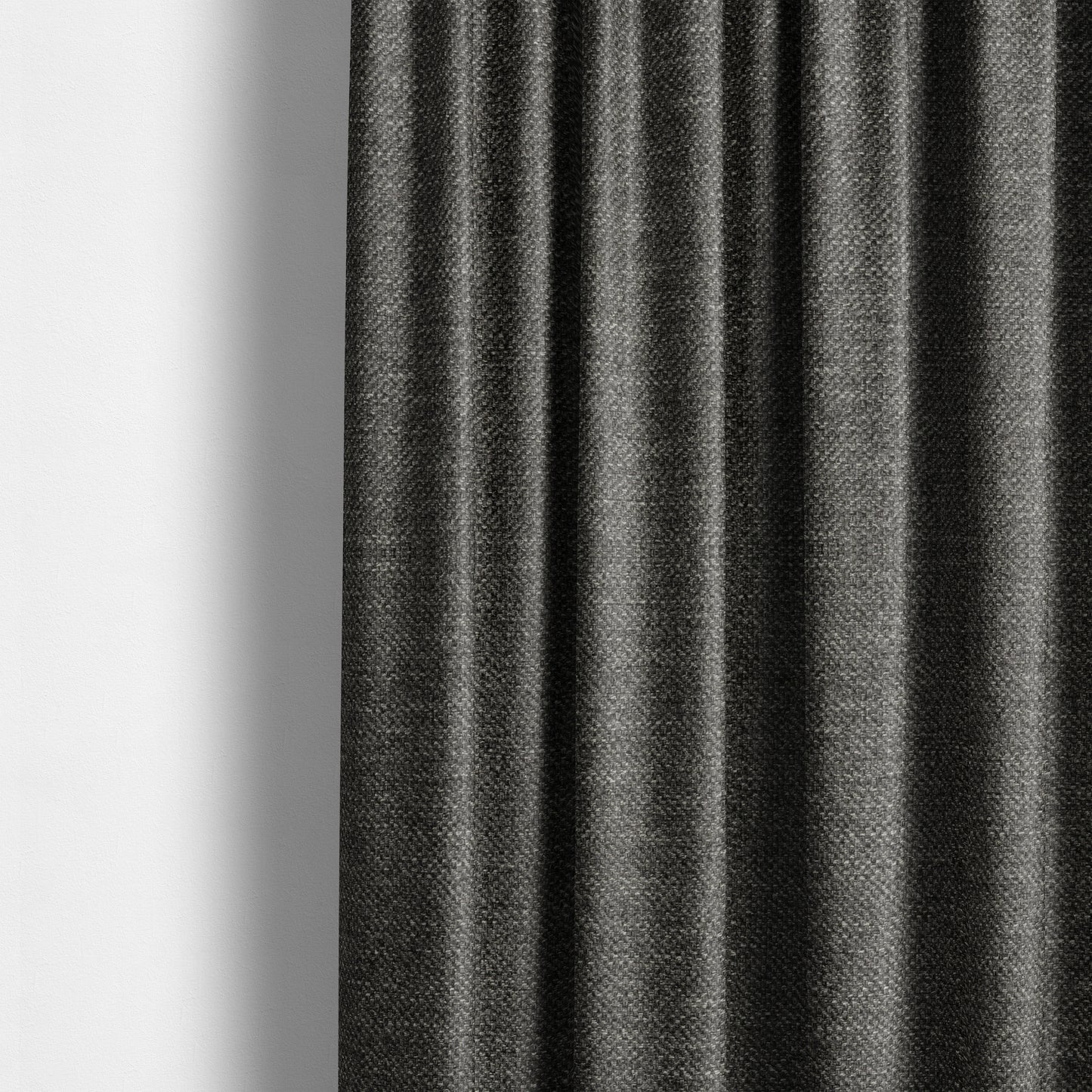 Malta Basket Weave Material Black Colour Upholstery Fabric CTR-1373 - Made To Measure Curtains