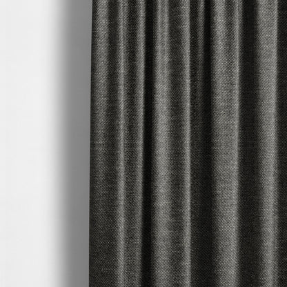 Malta Basket Weave Material Black Colour Upholstery Fabric CTR-1373 - Made To Measure Curtains