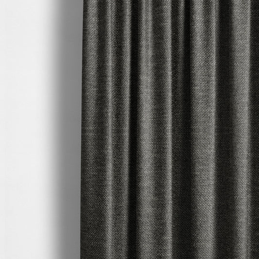 Malta Basket Weave Material Black Colour Upholstery Fabric CTR-1373 - Made To Measure Curtains