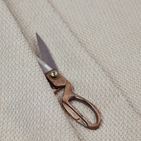 Chicago Bobble Effect Chenille Upholstery Fabric Beige Colour CTR-1374 - Made To Measure Curtains