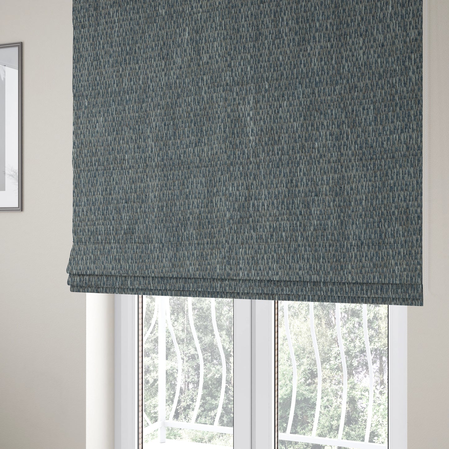 Antalya Textured Basket Weave Recycled PET Clean Easy Upholstery Fabric CTR-1388 - Roman Blinds