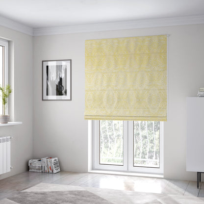 Sultan Collection Damask Floral Pattern Gold Shine Effect Colour Upholstery Fabric CTR-139 - Roman Blinds