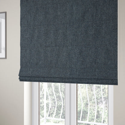 Monaco Fine Plain Weave Denim Blue Upholstery Fabric CTR-1398 - Roman Blinds