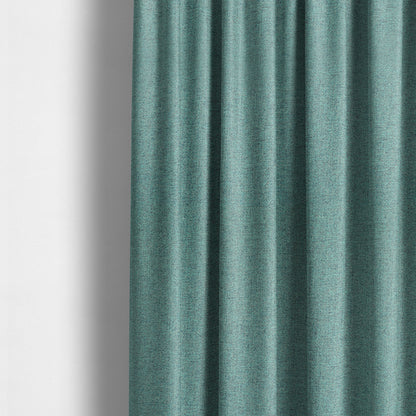 Bainbridge Woven Plain Fabric Blue Teal Colour Upholstery Fabric CTR-14 - Made To Measure Curtains