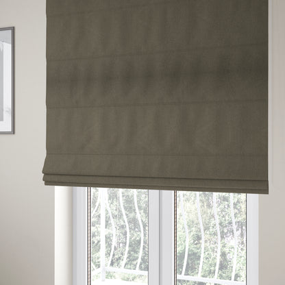 Monaco Fine Plain Weave Brown Upholstery Fabric CTR-1402 - Roman Blinds