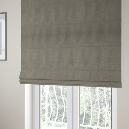 Monaco Fine Plain Weave Grey White Upholstery Fabric CTR-1417 - Roman Blinds