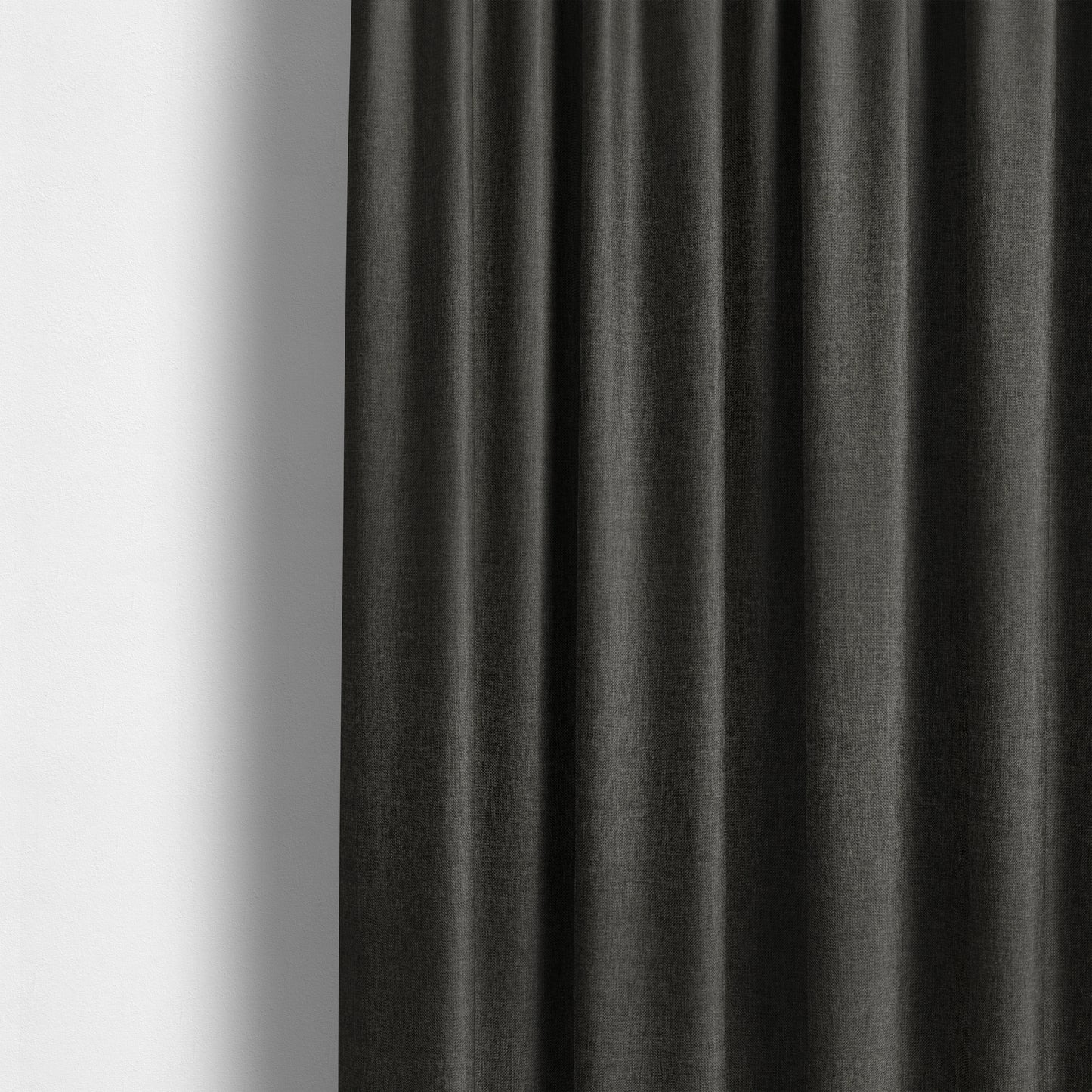 Monaco Fine Plain Weave Black Upholstery Fabric CTR-1419 - Made To Measure Curtains