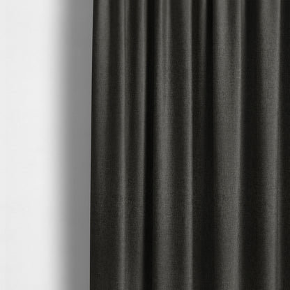 Monaco Fine Plain Weave Black Upholstery Fabric CTR-1419 - Made To Measure Curtains