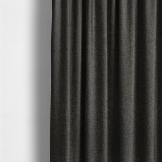 Monaco Fine Plain Weave Black Upholstery Fabric CTR-1419 - Made To Measure Curtains