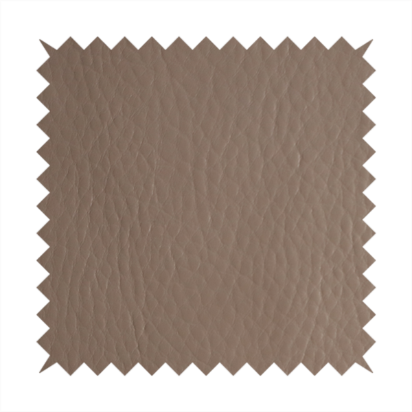 Gorizia Faux Leather Plain Grain Effect In Light Brown Colour Upholstery Fabric CTR-1421