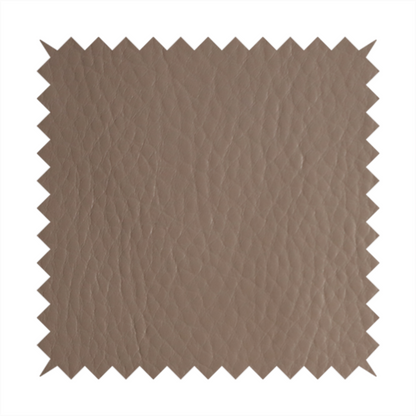Gorizia Faux Leather Plain Grain Effect In Light Brown Colour Upholstery Fabric CTR-1421