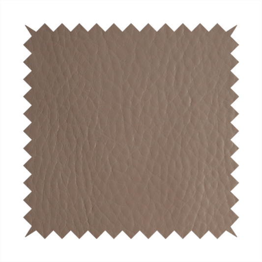Gorizia Faux Leather Plain Grain Effect In Light Brown Colour Upholstery Fabric CTR-1421