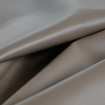 Gorizia Faux Leather Plain Grain Effect In Light Brown Colour Upholstery Fabric CTR-1421