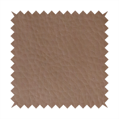 Gorizia Faux Leather Plain Grain Effect In Coffee Colour Upholstery Fabric CTR-1422