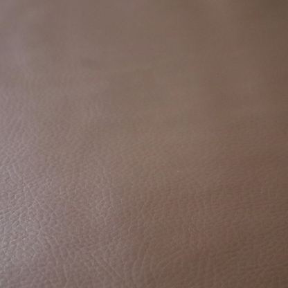 Gorizia Faux Leather Plain Grain Effect In Coffee Colour Upholstery Fabric CTR-1422