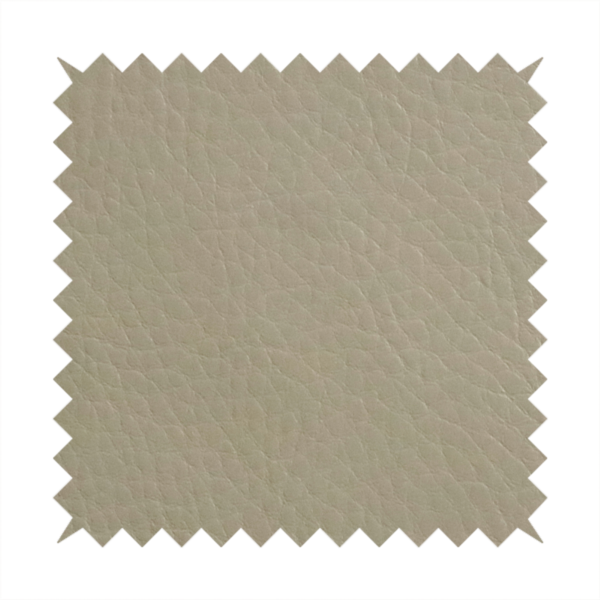 Gorizia Faux Leather Plain Grain Effect In Beige Colour Upholstery Fabric CTR-1423