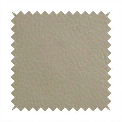 Gorizia Faux Leather Plain Grain Effect In Beige Colour Upholstery Fabric CTR-1423