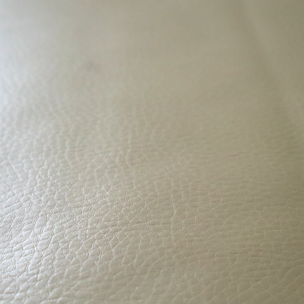 Gorizia Faux Leather Plain Grain Effect In Beige Colour Upholstery Fabric CTR-1423