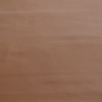 Gorizia Faux Leather Plain Grain Effect In Tan Colour Upholstery Fabric CTR-1424