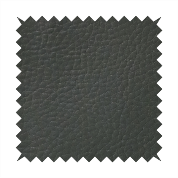 Gorizia Faux Leather Plain Grain Effect In Green Colour Upholstery Fabric CTR-1428