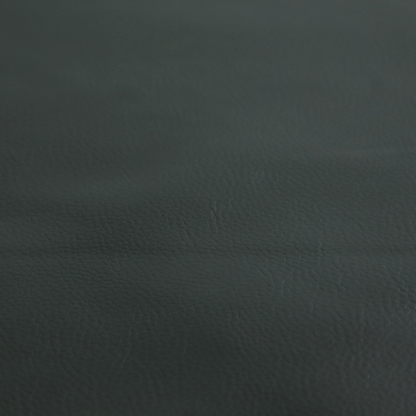 Gorizia Faux Leather Plain Grain Effect In Green Colour Upholstery Fabric CTR-1428