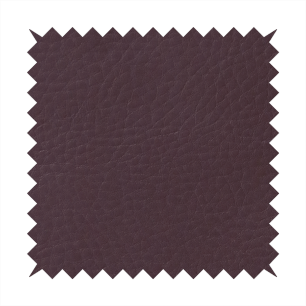 Gorizia Faux Leather Plain Grain Effect In Purple Colour Upholstery Fabric CTR-1429