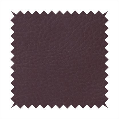 Gorizia Faux Leather Plain Grain Effect In Purple Colour Upholstery Fabric CTR-1429