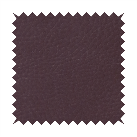 Gorizia Faux Leather Plain Grain Effect In Purple Colour Upholstery Fabric CTR-1429