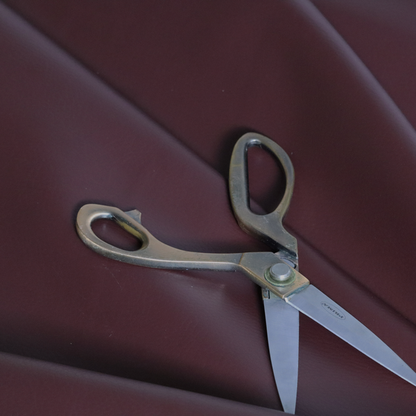 Gorizia Faux Leather Plain Grain Effect In Purple Colour Upholstery Fabric CTR-1429