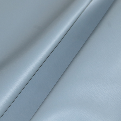 Gorizia Faux Leather Plain Grain Effect In Blue Colour Upholstery Fabric CTR-1430