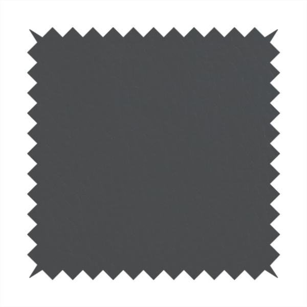 Gorizia Faux Leather Plain Grain Effect In Grey Colour Upholstery Fabric CTR-1431