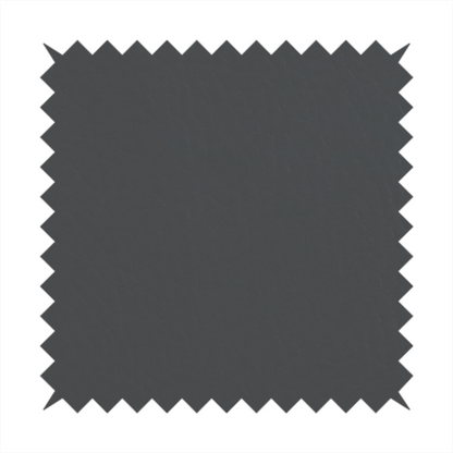 Gorizia Faux Leather Plain Grain Effect In Grey Colour Upholstery Fabric CTR-1431