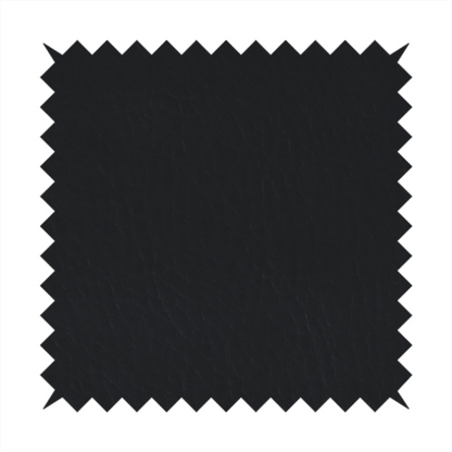 Gorizia Faux Leather Plain Grain Effect In Black Colour Upholstery Fabric CTR-1432