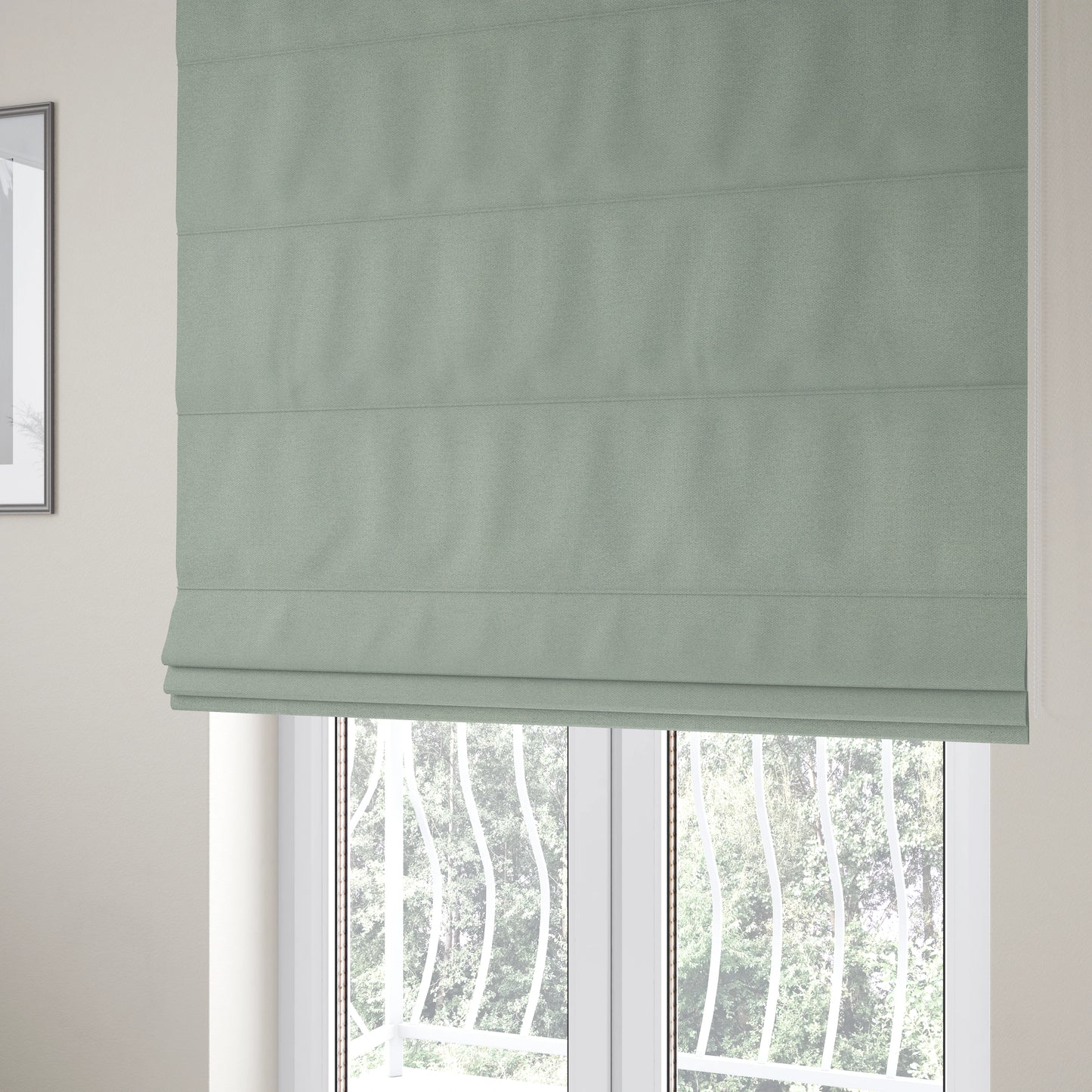 Bali Soft Texture Plain Water Repellent Light Silver Upholstery Fabric CTR-1432 - Roman Blinds