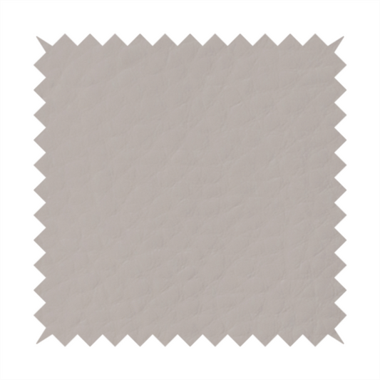 Gorizia Faux Leather Plain Grain Effect In Light Grey Colour Upholstery Fabric CTR-1434