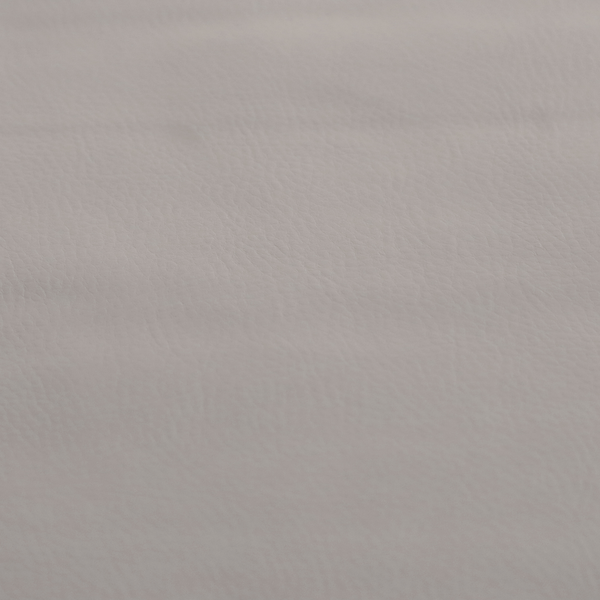Gorizia Faux Leather Plain Grain Effect In Light Grey Colour Upholstery Fabric CTR-1434