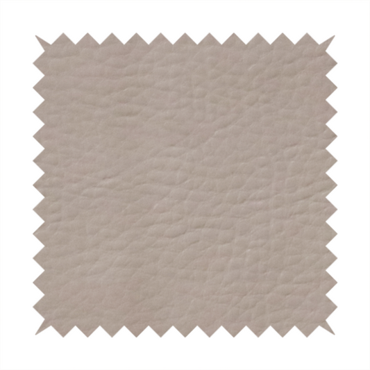Gorizia Faux Leather Plain Grain Effect In Silver Colour Upholstery Fabric CTR-1435