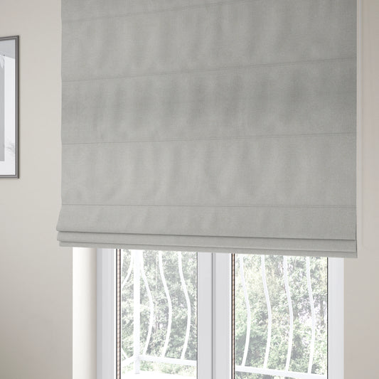 Summer Textured Weave Clean Easy White Upholstery Fabric CTR-1437 - Roman Blinds