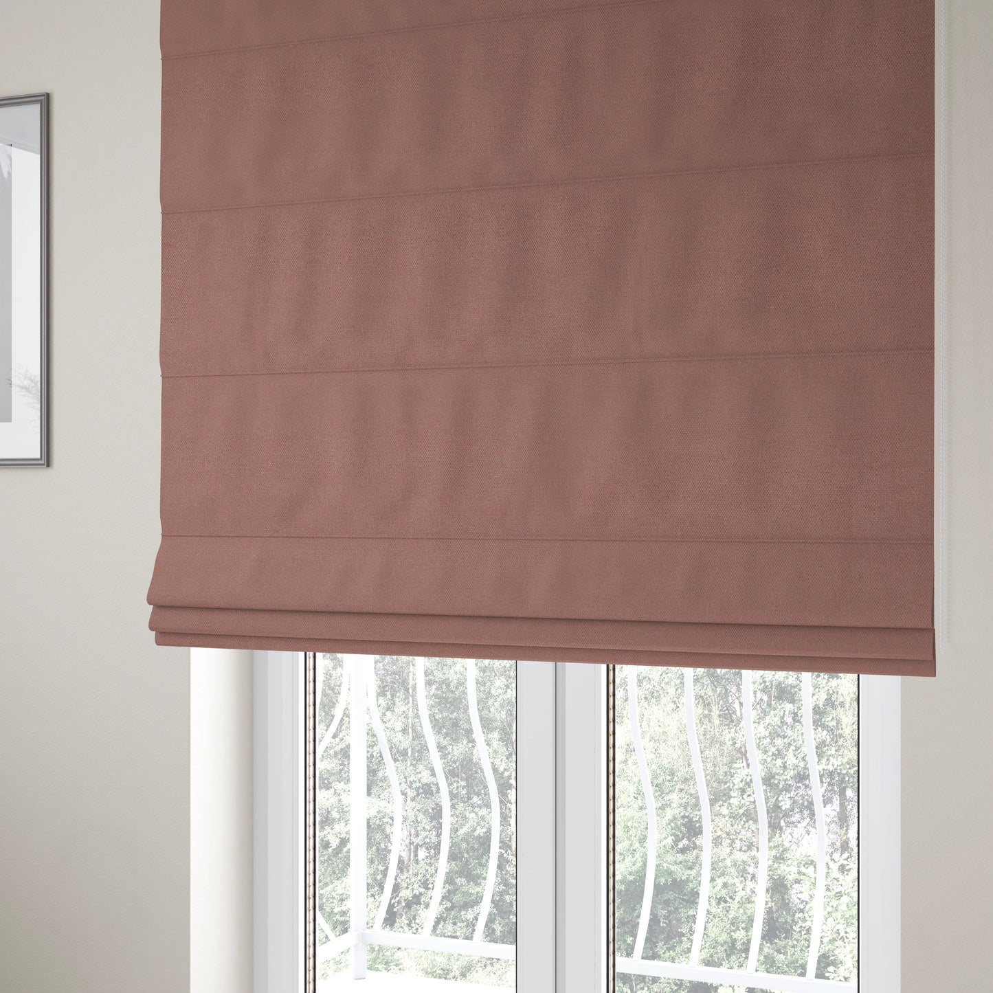 Summer Textured Weave Clean Easy Orange With Purple Upholstery Fabric CTR-1439 - Roman Blinds