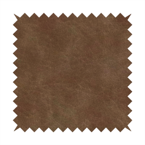 Palermo Faux Leather Aged Effect In Tan Colour Upholstery Fabric CTR-1448