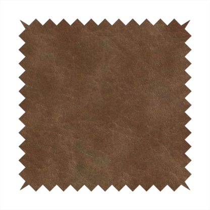 Palermo Faux Leather Aged Effect In Tan Colour Upholstery Fabric CTR-1448