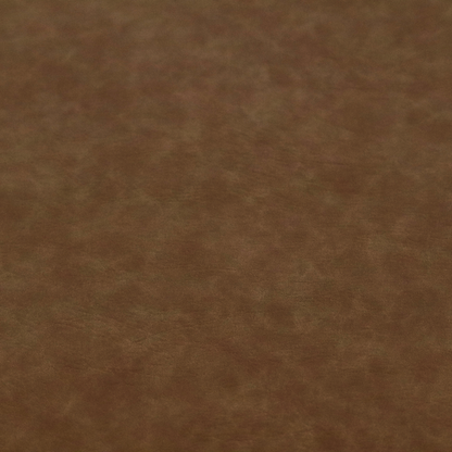 Palermo Faux Leather Aged Effect In Tan Colour Upholstery Fabric CTR-1448