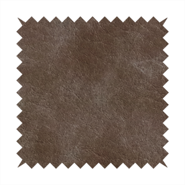 Palermo Faux Leather Aged Effect In Brown Colour Upholstery Fabric CTR-1451