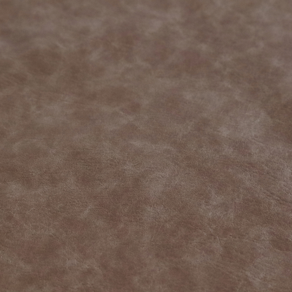 Palermo Faux Leather Aged Effect In Brown Colour Upholstery Fabric CTR-1451