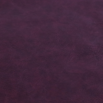 Palermo Faux Leather Aged Effect In Purple Colour Upholstery Fabric CTR-1455