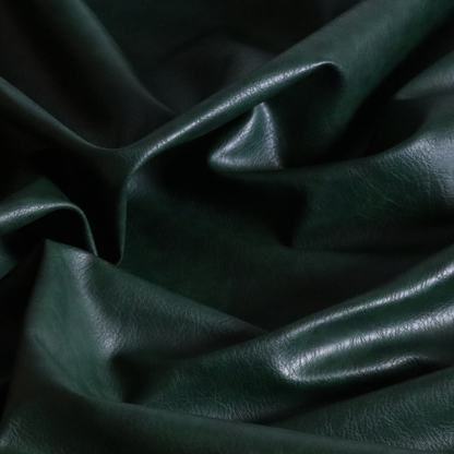 Palermo Faux Leather Aged Effect In Green Colour Upholstery Fabric CTR-1456