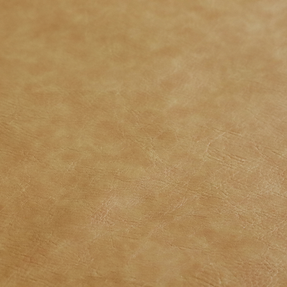 Palermo Faux Leather Aged Effect In Yellow Colour Upholstery Fabric CTR-1457