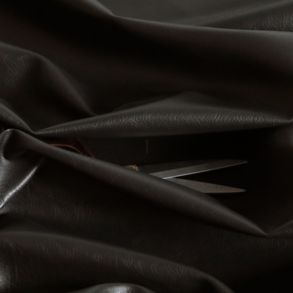 Palermo Faux Leather Aged Effect In Oak Brown Colour Upholstery Fabric CTR-1458